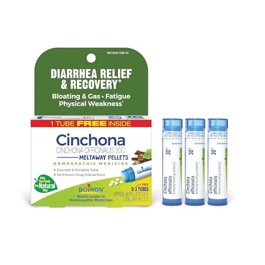 Boiron Cinchona 30C Homeopathic Medicine for Relief from Diarrhea, Bloating, Gas, Fatigue, and Physical Weakness, 80 Count - 3 Count (Pack of 1)
