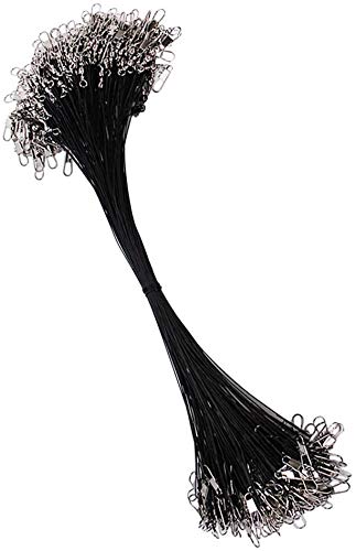 SGerste 100 stks/partij Carbon Staal Draad Vissen Leiders met Swivels Snaps Vissen Draad Rigs Vissen Trace Lokt Staal Draad Leider Lijn - Image 6