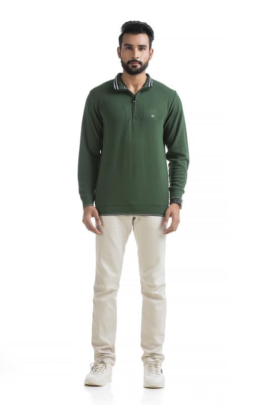 the vital clothing store Men's Sweat Shirts Collar Neck with Full Sleeves, Relaxed Fit, Solid Cotton Collection Sweater Knit Design, Comfortable and Casual Winter Wear for College, Office-picture-18