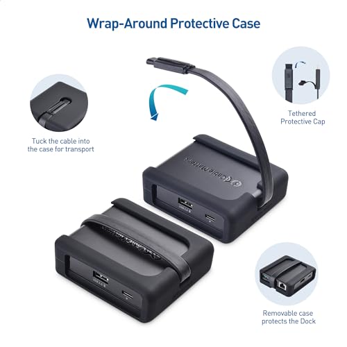 Image of Cable Matters 8-in-1 USB C Hub DisplayPort 1.4, USB C Dock 8K@60Hz / 4K@240Hz DisplayPort, Gigabit Ethernet, USB 3.2 Port, SD Card Reader, with Two Mode Switch, Compatible with Thunderbolt 4