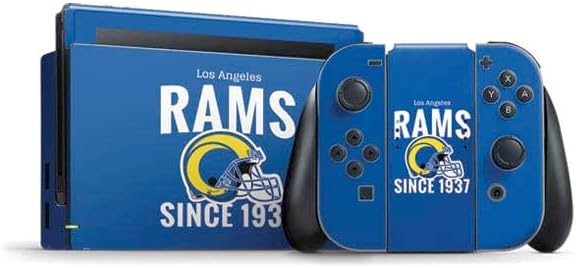 Skinit Decal Gaming Skin Compatible with Nintendo Switch Bundle - Officially Licensed NFL Los Angeles Rams Helmet Design