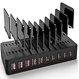 USB C Ladestation für mehrere Geräte, 10-Port 100W Ladestation, mit...