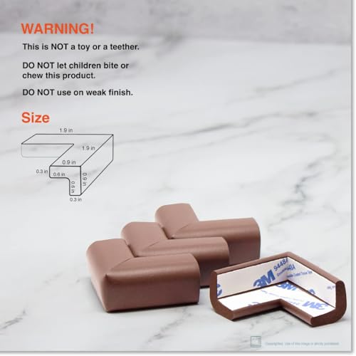 image for Roving Cove Slim-Fit Corner Edge Protector for Baby Proofing (Small 15