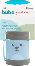Buba Pote Termico C/Colher - Gumy Azul Azul