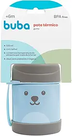 Buba Pote Termico C/Colher - Gumy Azul Azul
