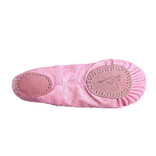 Nexete Ballet Dance Shoes Split-Sole Slipper Flats Ballet Dance PU Leather Shoes for Toddler Girl Kid Women4