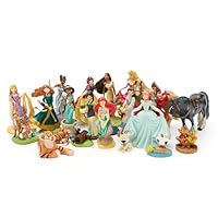 Disney Store Official Disney Princess Mega Figurine Playset, 20 Toy Figures Featuring Ariel, Belle, Cinderella, Rapunzel, Tiana, Snow White and Jasmine, Detailed Sculpted Toys, Suitable for Age 3+