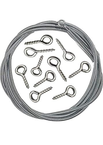 Home Sutra Stainless Steel Window Net Curtain Wire Spring with Hooks and Eyes (3 Meters) (B0CSNLFQ4W) Amazon Price History, Amazon Price Tracker