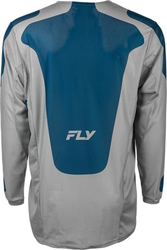 Fly Racing Kinetic Mesh Sym Jersey (Grey/Blue, 2X-Large)