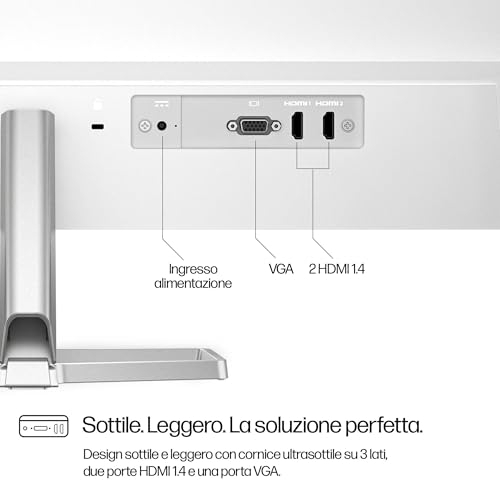 HP 527sw Écran 27" 100Hz 5ms Full HD IPS (1920 x 1080 Pixels, antireflet, 300 nits, écran inclinable) Blanc