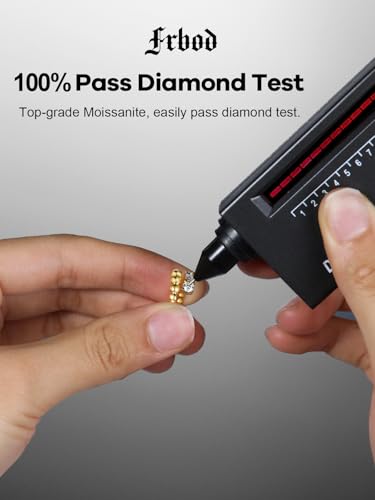 D Color VVS1 Clarity Moissanite Beaded Open Ring for Women, Solid 925 Sterling Silver with Gold Plated, Aniversary Christmas Valentines Jewelry, Size 5-113