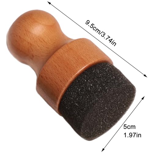 2 Pcs Aplicador de Aceite y Cera para Tabla de Cortar con Mango Ergonómico para Tablas, Cucharas y Utensilios de Madera, 5 cm de diámetro miniatura 2
