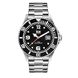 Large (44mm) Herrenuhr mit Edelstahluhr Gehäuse und Metall band.