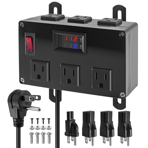 Regleta de alimentación para gabinete multimedia 125V 15A GMURA AC1031 con 6 tomas