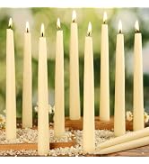 10 in Beeswax Taper Candles,12Pack Dripless Pure White Beeswax Candle Sticks,9 Hours Long Burning...
