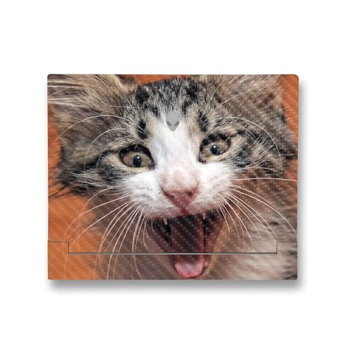 Image of MightySkins Carbon Fiber Skin Compatible with Alienware X14 R2 (2023) Full Wrap Kit - LOL Cat | Protective, Durable Textured Carbon Fiber Finish | Easy to Apply & Change Styles | Made in The USA