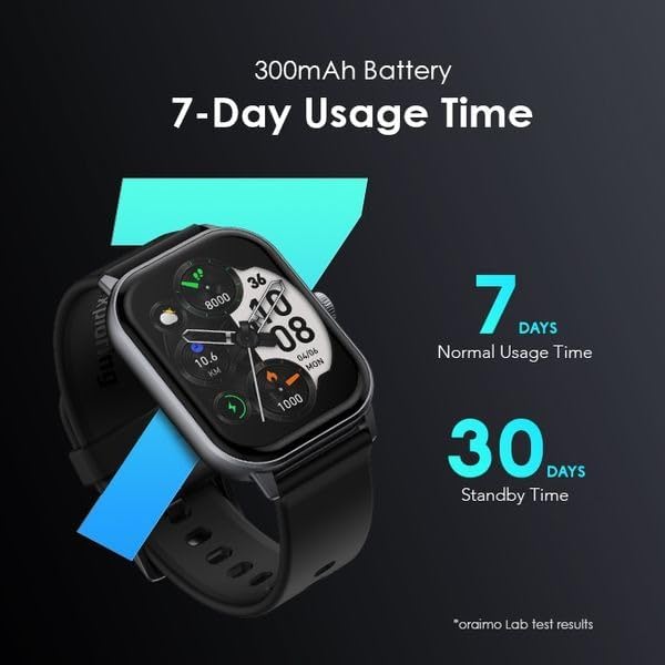 Oraimo Watch 5 battery life and charging