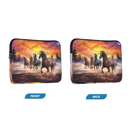Funda para portátil con motivo de caballos para notebooks de 13-14 pulgadas miniatura 2