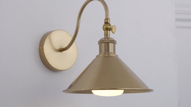 Image of Wireless Battery Operated Wall Sconce, Gold Industrial Wall Lights Decor Set of 2, Vintage Rechargeable Magnetic Cordless Wall Lamp Fixture with Remote for Farmhouse Bedroom Living Room