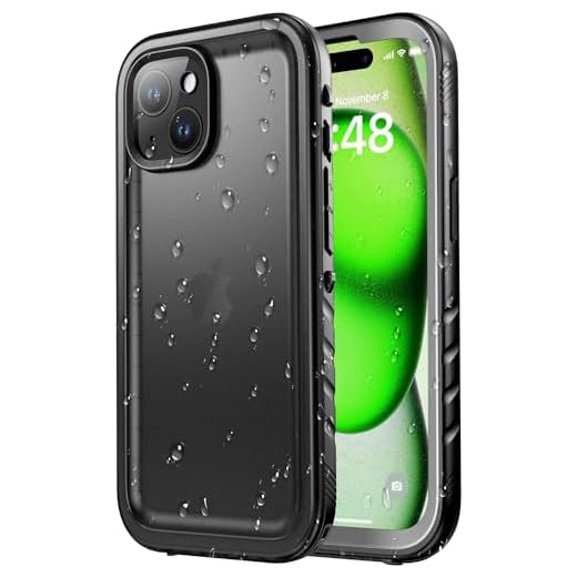 SPORTLINK Coque pour iPhone 13 Étanche Antichoc - 360 degres Incassable Militaire Rigide Intégrale Case/Bumper [IP68 Waterproof/Imperméable] Antipoussière [avec Protection Camera+Écran]-Noir 6,1"