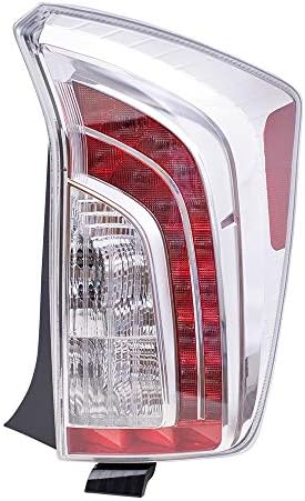 Brock Replacement Passengers Taillight Tail Lamp Lens Compatible with 12-15 Prius 81551-47190 TO2801189