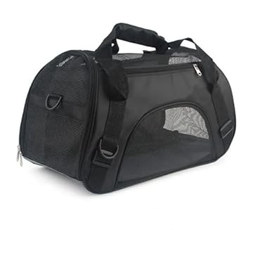 Bolsa Transporte Pet Para Cabine Avião Cachorro Gato de ate 8kg Premium (preta)