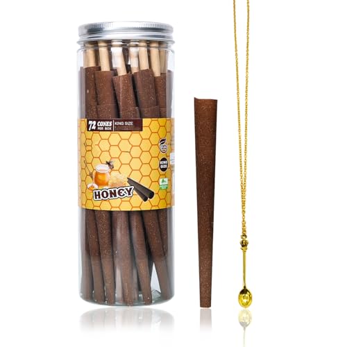 GORDON CONES | Flavored Pre Rolling Cones King Size Fruit Pre Rolled Cone | 72 Pack | Honey Flavored Cones With Filter Tips