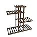 4 Pot Holders Flower Pot mensola del Fiore Stand Shelf Display Esterno, Coperto Una scaffalatura for Giardino Domestico Patio Balcone Impianto di Legno