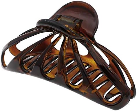 Camila Paris NV109 French Hair Clips for Women, 4" Large Claw Clip Strong Hold All Day, Girl Large Claw Clips for Thick Hair, No Damage No Slip Flat Clip for Women. Made in France