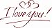 Pegatinas de San Valentín con texto en inglés «I love you». - Decoración para San Valentín, pegatinas y pegatinas de San Valentín, escaparates, tiendas, pegatinas.