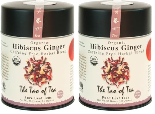 The Tao of Tea,Hibiscus Ginger Tea,Loose Leaf,3.0 Ounce Tin 
