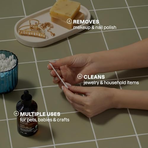 Image of Cliganic Organic Cotton Swabs, 1500 Count - 100% Pure Natural Cotton, Chlorine-Free Hypoallergenic, Soft, Gentle & Absorbent Buds