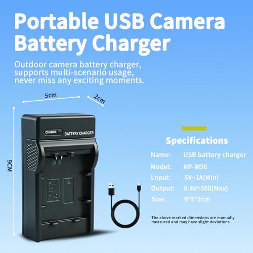 Image of LP-E10 USB Battery Charger Compatible with Canon EOS Rebel T7 T6 T5 T3 T100 DSLR Cameras, Replacement for LC-E10 LC-E10E, Fits EOS 2000D 1500D 1300D 1200D 1100D 3000D 4000D kiss X50 X70 X80 X90