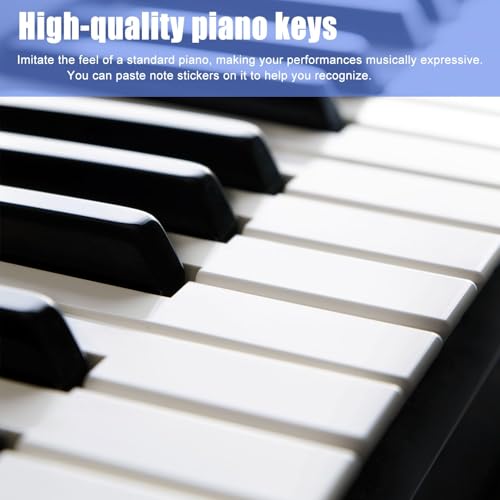 Image of 61 Key Keyboard Piano, Portable Electronic Keyboard Piano for Beginners with Speakers, Microphone, Sheet Music Stand, 100 Voices, 100 Rhythms, Digital Music Keyboard Built-In Speakers