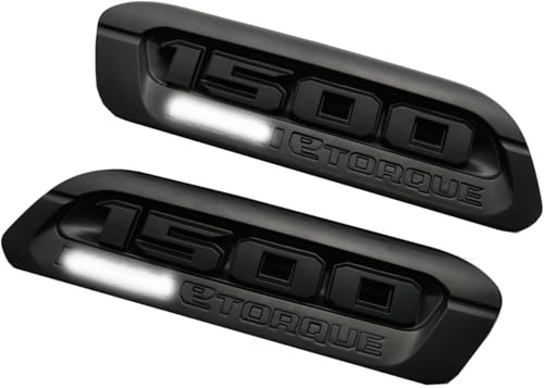 Pair Set 1500 Etorque Exterior Badges Emblems Hood Left Right Side Badge Compatible with fits 1500 68500543AA 68500544AA (Matte Black) by Vxntpart - Used condition - Image 3