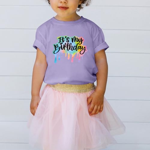 Image of It's My Birthday Girl Shirt 4th 5th 6th 7th 8th 9th 10th 11th 12th Graphic Tee for Kids Party Cute Girls Tshirts Tees