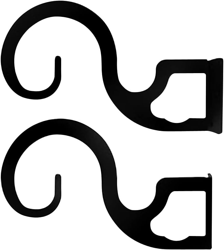 Village Wrought Iron Curtain Rod Brackets for Up to Three 1 Inch Rods Home & Kitchen