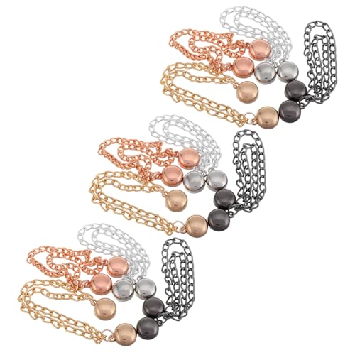 Cabilock 12pcs Magnetic Clothespin Metal Magnetic Clothing Clips Chain Fixing Hem of Hijab Clothes Long Pants Sleeves of Shirts for Women