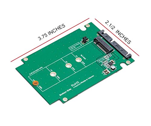 Adaptador 2.5" SATA III a M.2 B-Key SSD con carcasa aluminio miniatura 7