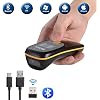 Mini Bluetooth Barcode Reader Portable Wireless 2.4G Barcode Scanners 3-in-1 Bar Code Scanner Supports Reading 1D&2D QR Codes, with Offline Storage Function Upload Function(Black)