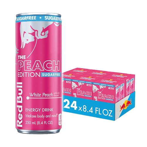 Image of Red Bull Sugarfree Energy Drink, White Peach, Peach Edition