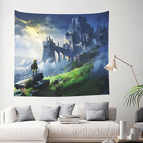 Cinungnm Game Anime Hyrule Castle Tapestry Wall Hanging Decoration For Home Party Art Wall Tapestries For Bedroom Living Room Dorm 50 X 60 In #TOP2