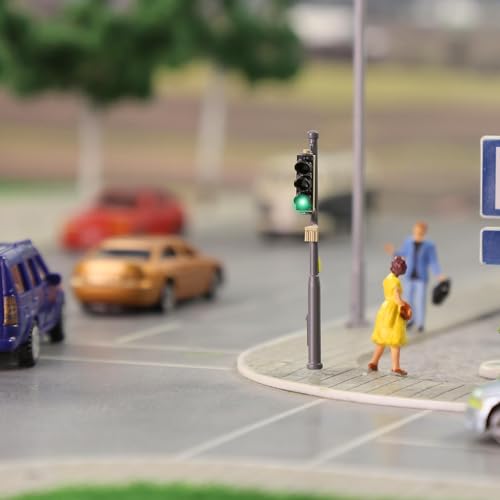 Evemodel 2 Stück Spur H0 1:87 grün rot Modell Verkehrsampel Signal Fahrzeug BAU Beleuchtung Lampe
