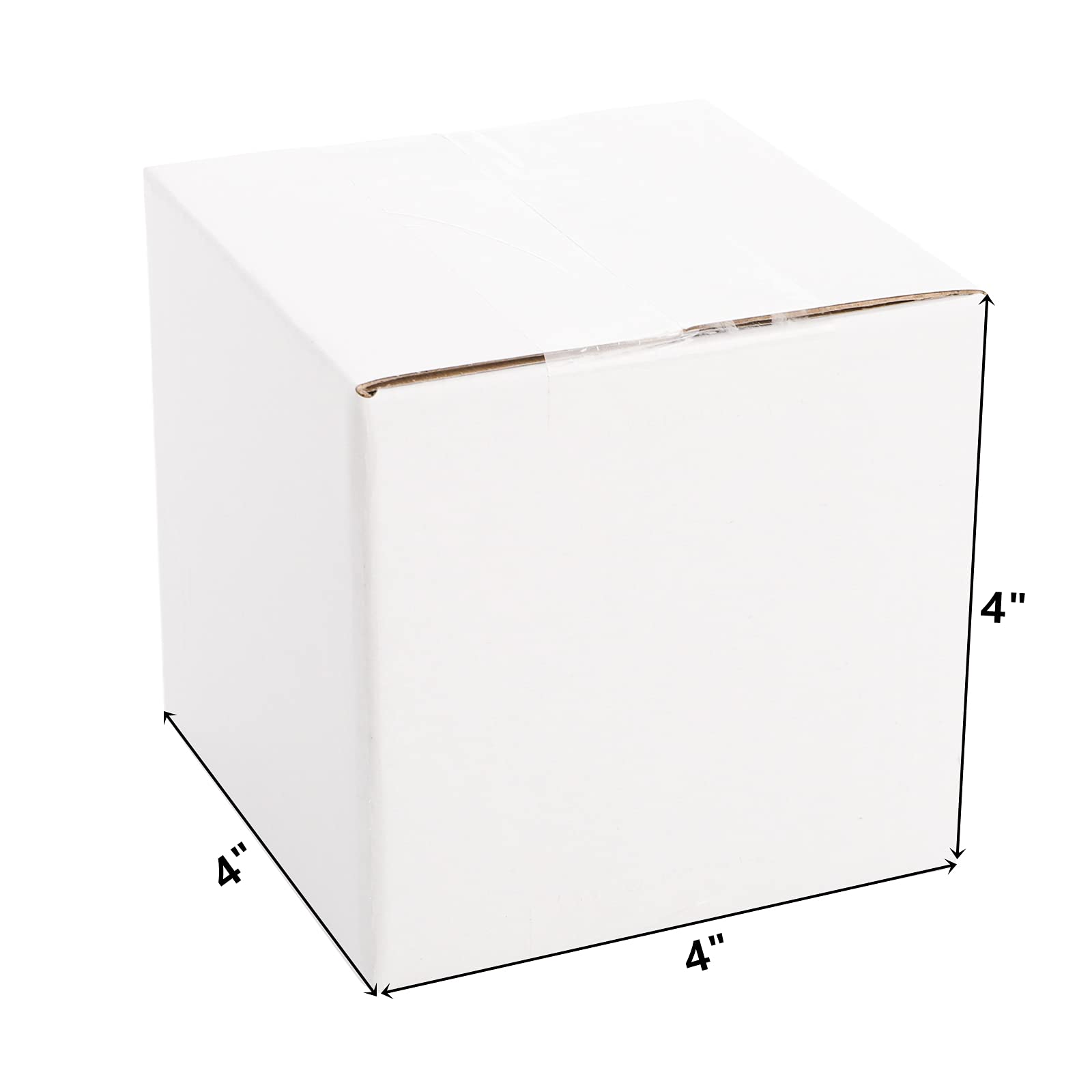 Peohud 40 Stück Kleine Versandkartons,10x10x10cm Weiß Schachtel aus Wellpappkartons,Versandbox für Versand, Verpackungsaufbewahrung, Geschenkbox, wiederverwertbar