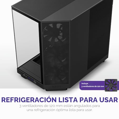 Miniatura 4 de NZXT H6 Flow - Caja PC ATX Compacta Doble Cámara - Negro