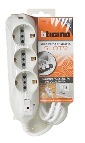 Multisocket Slot 9 BTicino bloc multiprise avec prise allemande P30 - 6