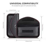 Faraday Bags for Phones & Car Keys, 2 Pack Signal Blocking Pouch – Anti-Theft RFID/GPS/Bluetooth/WiFi/5G Shielding Case, Waterproof Carbon Fiber Privacy Protection for Key Fob - Image 4
