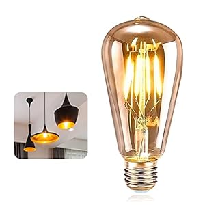 ASANMU Vintage led-lamp E27 vintage ST64 4W decoratieve gloeilamp 2500 K retro Edison lamp barnsteen warme gloeilampen voor verlichting en kerstdecoratie voor café / bar