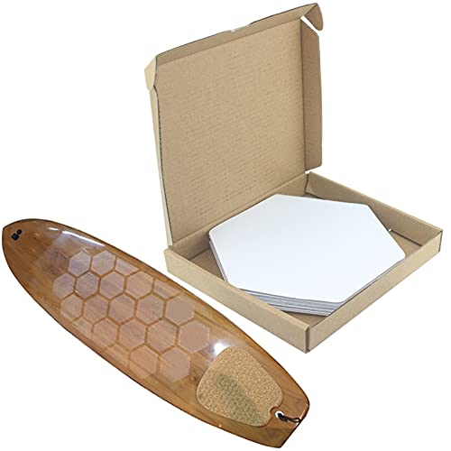 Trinka Surfboard Clear Deck Grip Pad - Waxless Hexagon Traction Surfpad Diy Accessories (Set Of 20) #TOP13