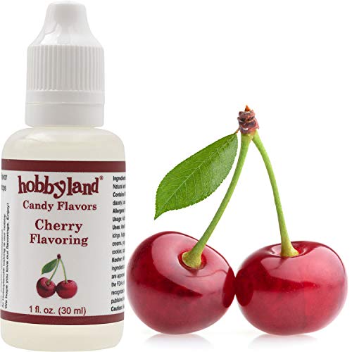Hobbyland Candy Flavors (Cherry Flavoring, 1 Fl Oz), Cherry Concentrated Flavor Drops
